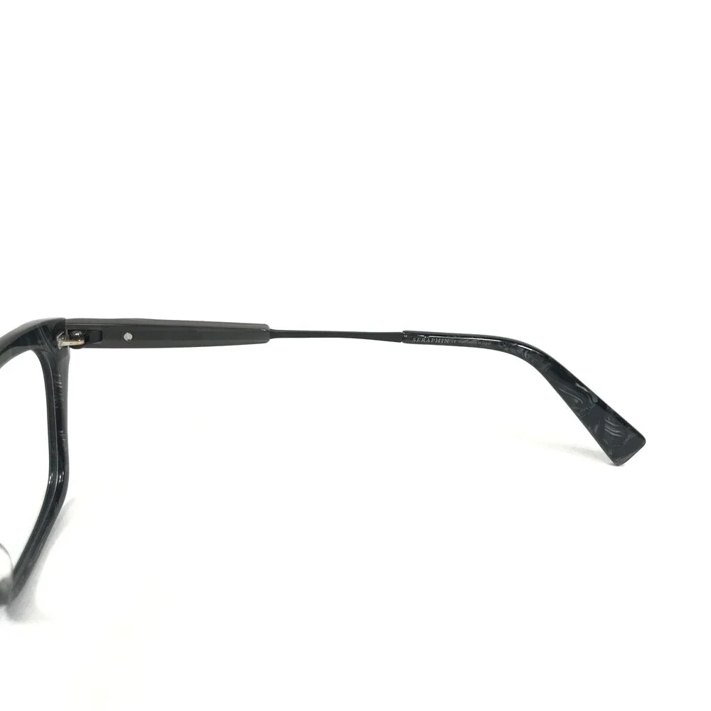 Seraphin Eyeglasses Frames SHEFFIELD/8973 Black Gray Cat Eye Full Rim 52-17-140